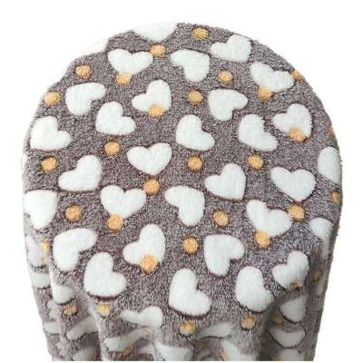 Love-hearts pattern coral fleece sleepwear jacquard coral double-sided printed fabric